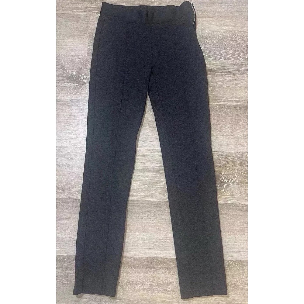 Everlane Side Zip Stretch Pull On Pants Heather Gray Size 00 Front Pleats Thick